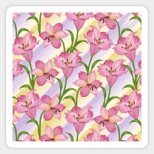 Alstroemeria Flowers Pattern Sticker